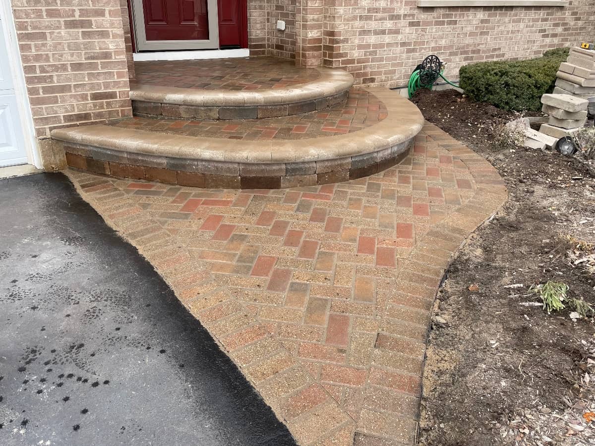 front porch stairs recently installed
