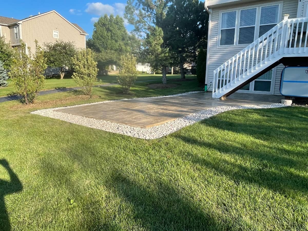 patio slab installation