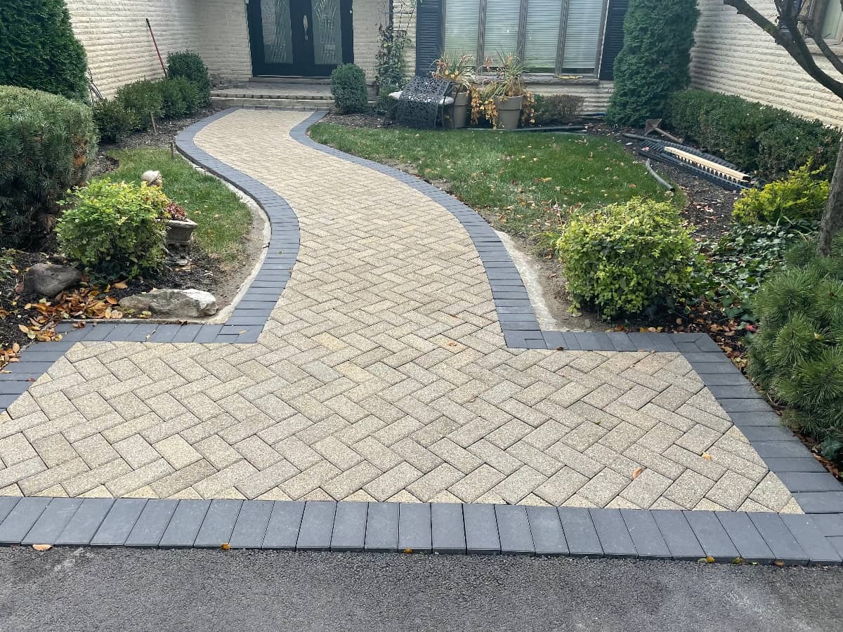 new paving walkway